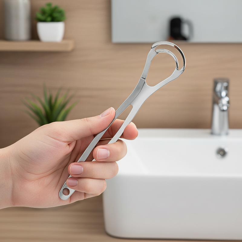 Tongue Scraper Metal - Stainless Steel Tongue Scraper Cleaner Scrapers