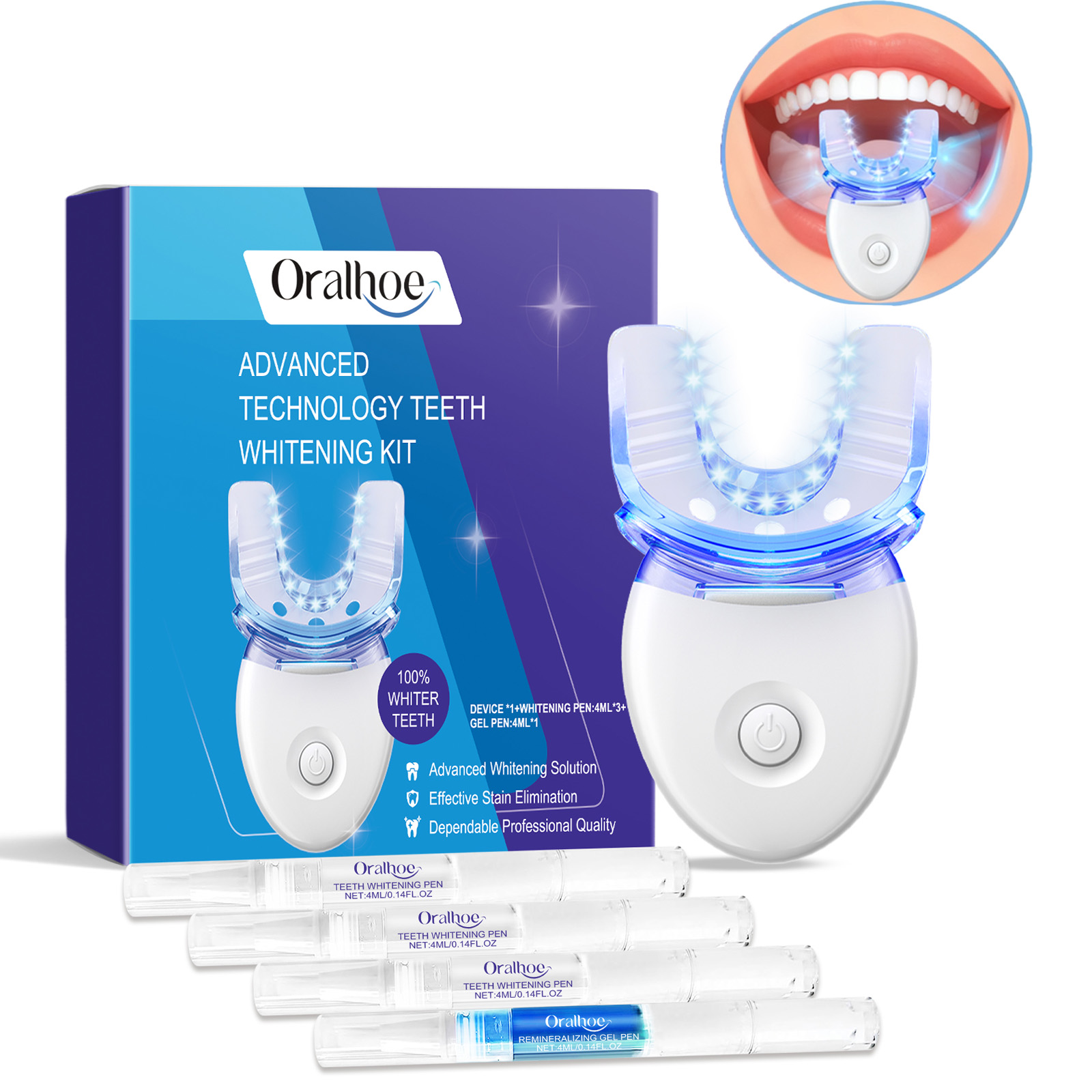 Teeth Whitening Kit - Professional Teeth Whitening LED Light Kit