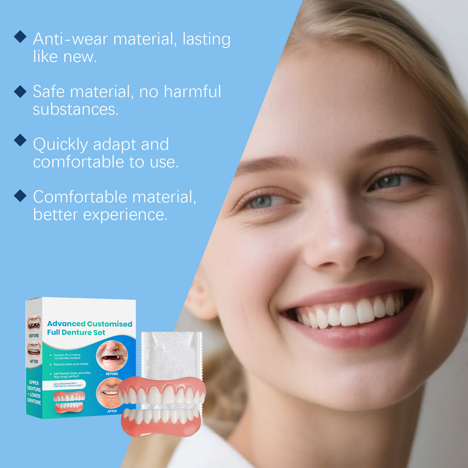 Trendy Comfort Flexible Dentur - Teeth Whitening Kit review and price