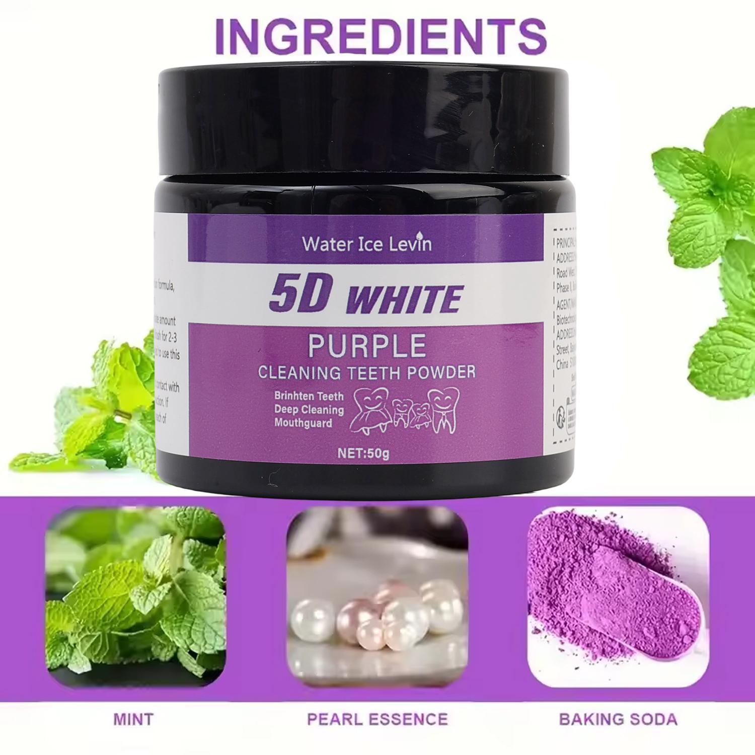 50g/box Purple Teeth Whitening - Teeth Whitening Oil Pulling review and price