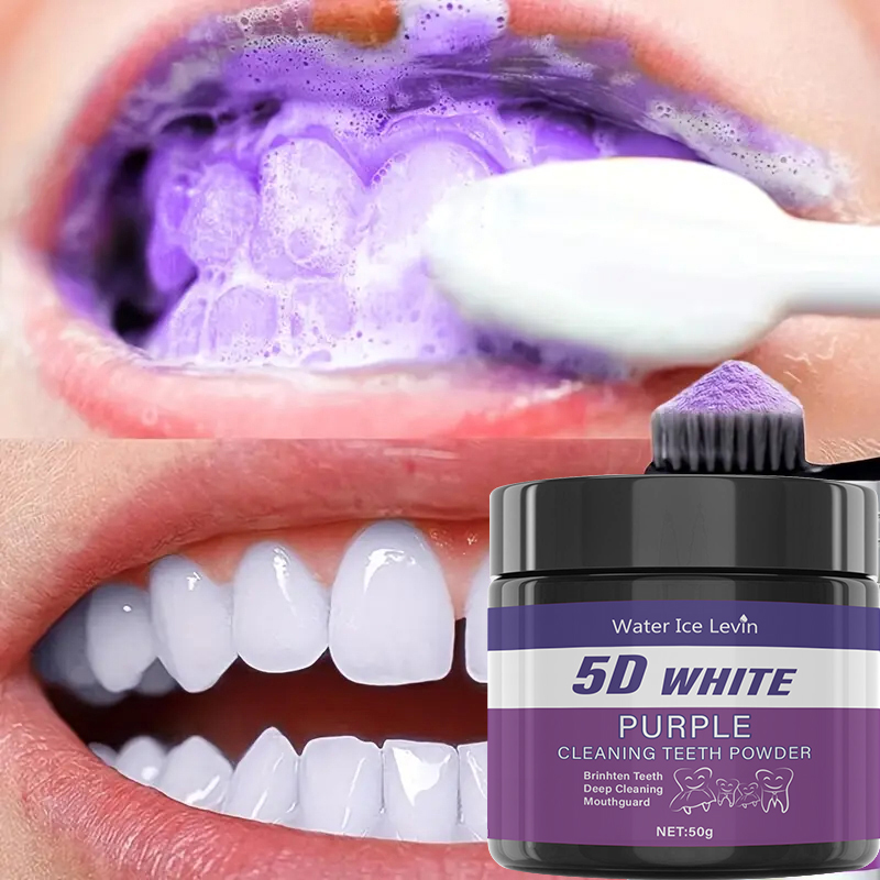 5D White Teeth Powder. Purple  - Teeth Whitening Oil Pulling review and price