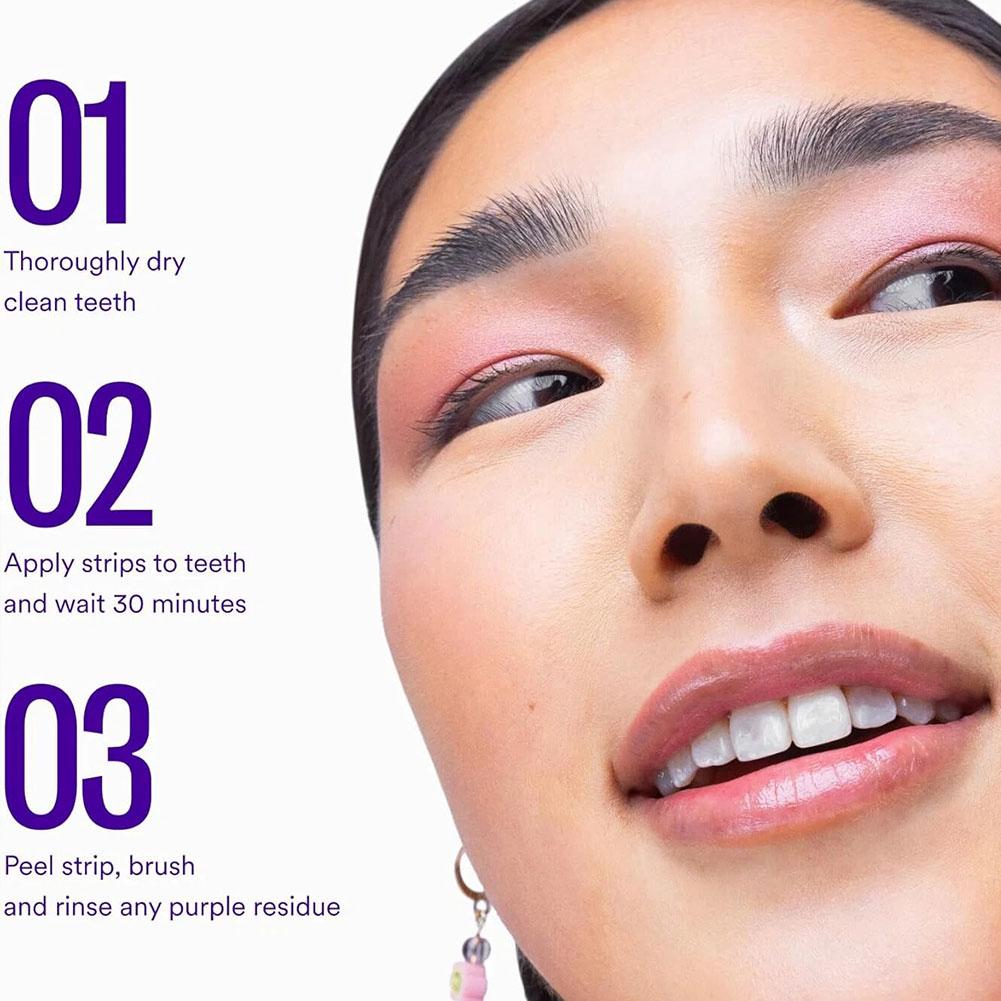 Purple Whitening Tooth Strips  - Teeth Whitening Routine review and price