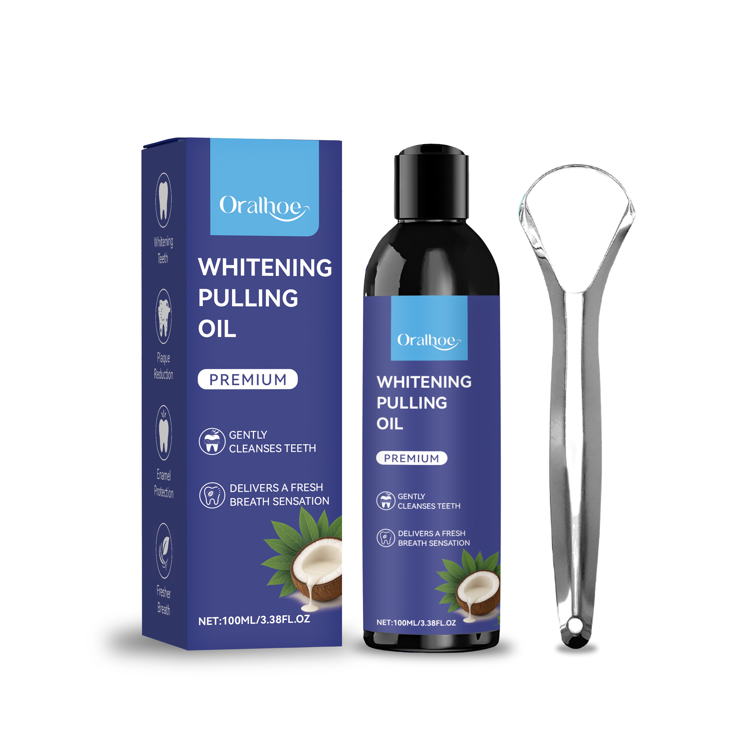 Coconut Pulling Oil With Tongu - Teeth Whitening Oil Pulling review and price