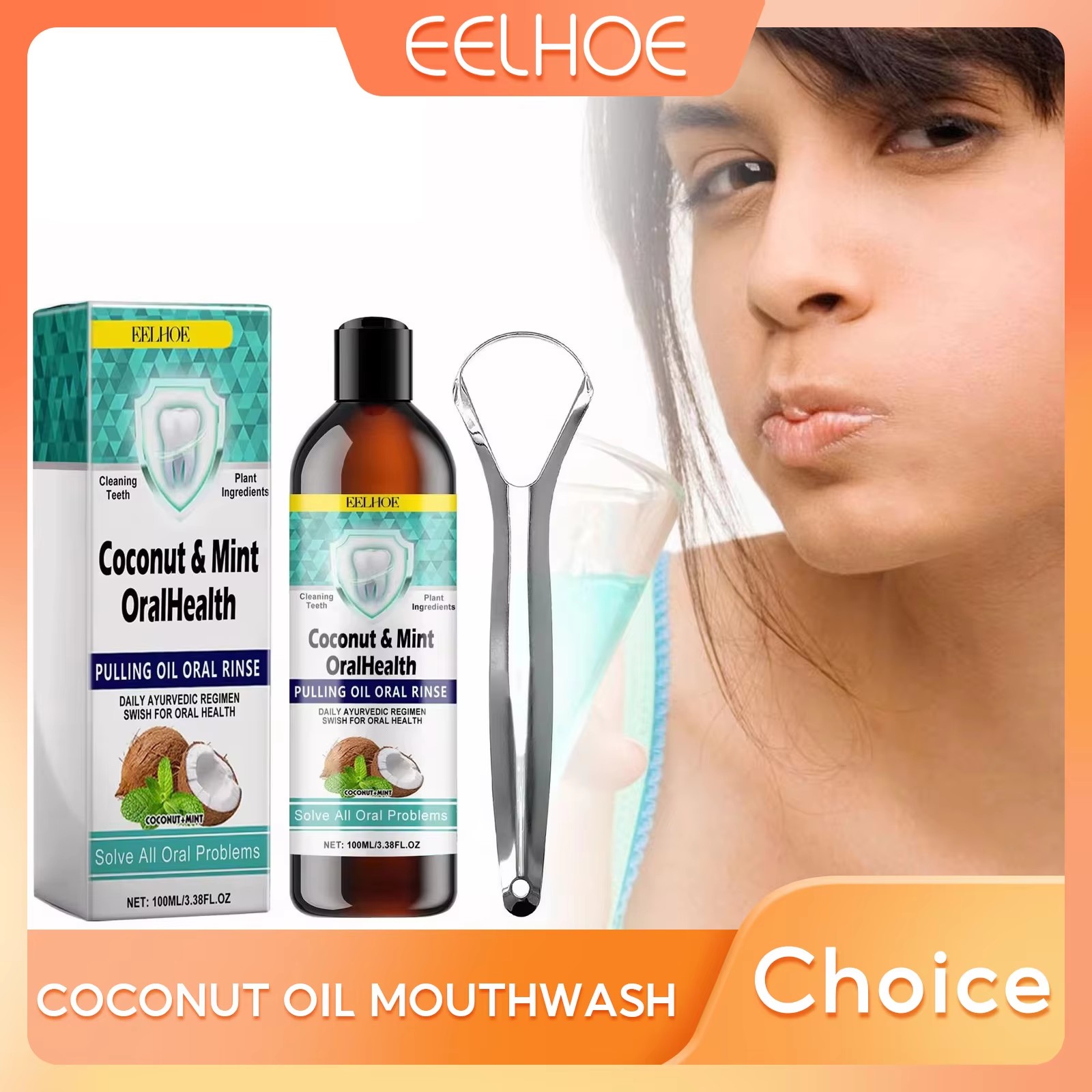 EELHOE Mint Coconut Oil Pullin - Teeth Whitening Oil Pulling review and price